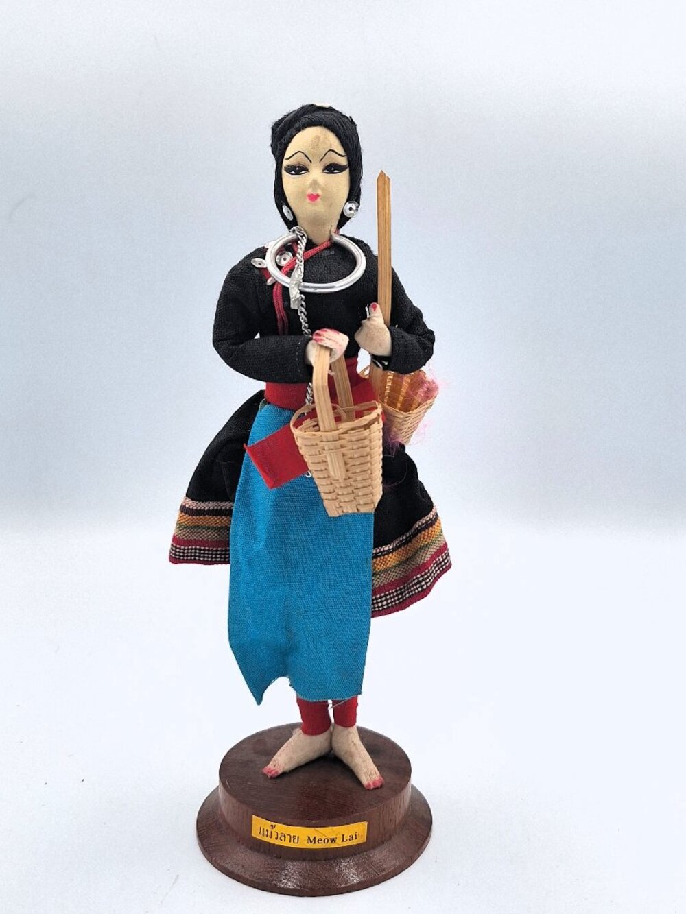 Vintage Traditional souvenir figure from Nothern Thailand the Hmong ethnic group